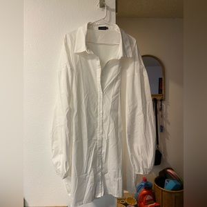 White Button Down Shirt Dress